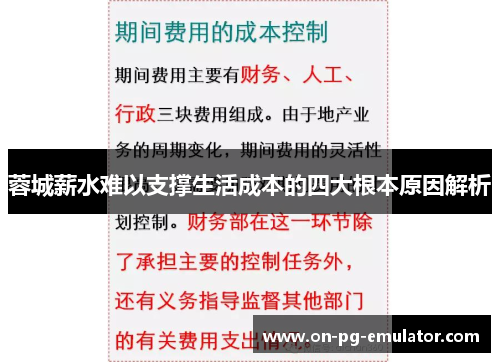 蓉城薪水难以支撑生活成本的四大根本原因解析